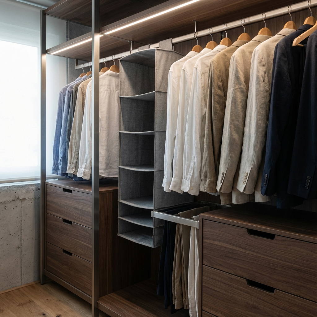 Hanging clothes rail